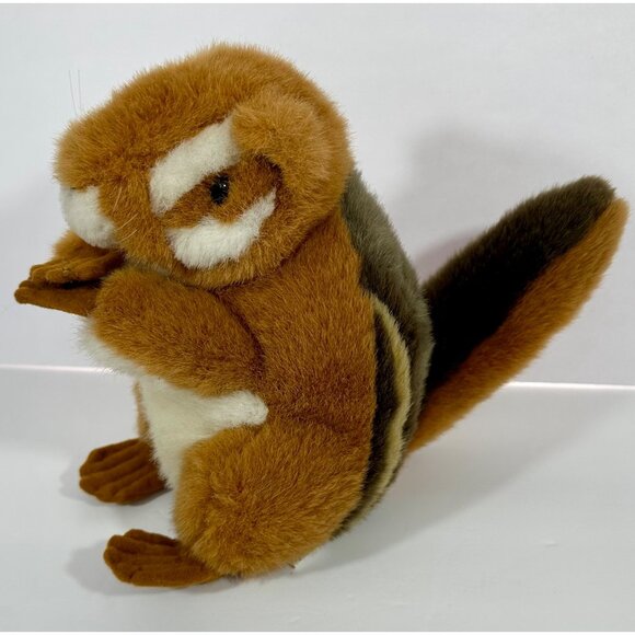 Chipmunk Plush Stuffed Animal Toy 9” Soft Furry Sound Prints Vintage Smithsonian - Picture 3 of 14